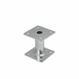 Support De Poteau Zno Pmf 100 - 100X100X200X4.0 mm Galvanisé À Chaud - D-Work