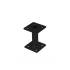 2 Pieds De Poteau C Pmf 80 Base - 80X80X100X4.0 mm Peint Noir - D-Work