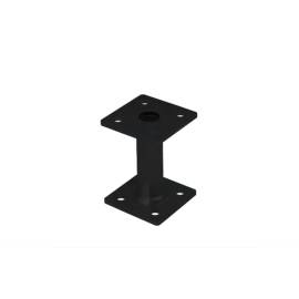 2 Pieds De Poteau C Pmf 80 Base - 80X80X100X4.0 mm Peint Noir - D-Work