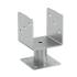 4 Pieds De Poteau Zng Pmfu 100 Support - 101X101X163X4.0 mm Électrozingué - D-Work
