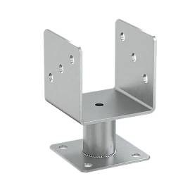 4 Pieds De Poteau Zng Pmfu 100 Support - 101X101X163X4.0 mm Électrozingué - D-Work