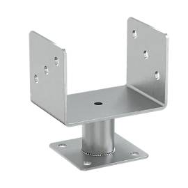 4 Pieds De Poteau Zng Pmfu 140 Support - 141X141X163X4.0 mm Électrozingué - D-Work