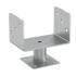 4 Supports De Poteau 162x162x163x4 mm - Acier Électrozingué - Fixation Robuste - D-Work