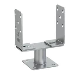 4 Pcs De Poteau PSRT 60-200x131x4 mm - Acier Galvanisé À Chaud - D-Work