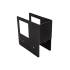 8 Connecteurs Pour Support Bois de Chauffage 75x158x160x2 mm - Peint Noir - D-Work