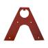 Connecteur Pour Poutre Ronde Cz Ghko 100 - 100X350X2.0 mm Rouge - D-Work