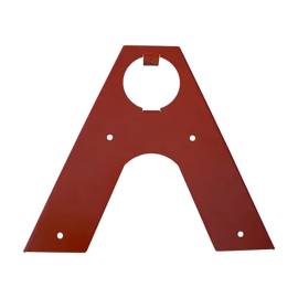 Connecteur Pour Poutre Ronde 100x350x2,0 mm - Rouge - Fixation Robuste - D-Work