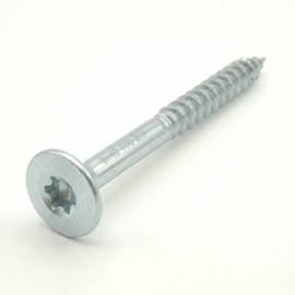 100 Vis de Construction à Tête Large 6x40 mm T30 - Acier Zingué - Fixation Fiable - D-Work
