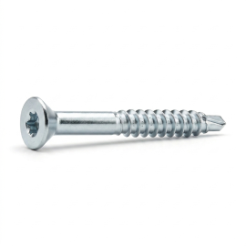 200 Vis De Construction À Tête Fraisée Cs 35045 - 3.5X45 mm T15 Zingué Blanc - D-Work
