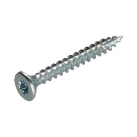 200 Vis De Construction À Tête Fraisée Cs 40030 - 4X30 mm T20 Zingué Blanc - D-Work