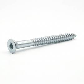 200 Vis de Construction à Tête Fraisée 4,5x30 mm T20 - Zingué Blanc - D-Work