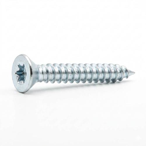 200 Vis de Construction à Tête Fraisée 4,5x35 mm - Zingué Blanc, T20 - D-Work