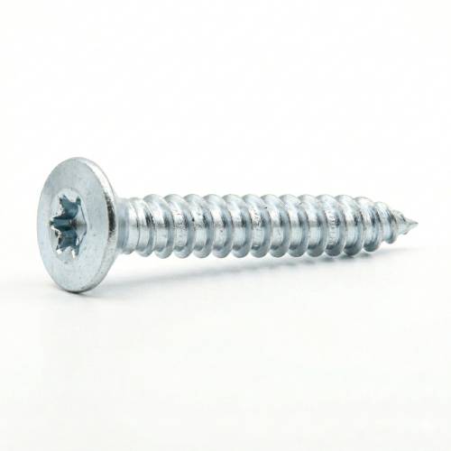200 Vis de Construction à Tête Fraisée 5x40 mm T25 - Zingué Blanc - D-Work