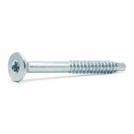 50 Vis De Construction À Tête Fraisée Cs 10200 - 10X200 mm T40 Zingué Blanc - D-Work
