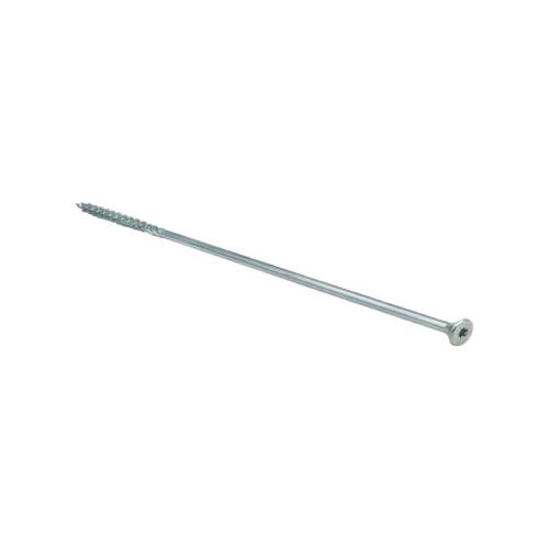50 Vis de Construction à Tête Fraisée 10x280 mm T40 - Zingué Blanc - D-Work