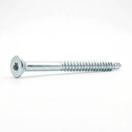 50 Vis De Construction À Tête Fraisée Cs 10340 - 10X340 mm T40 Zingué Blanc - D-Work