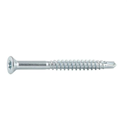 100 Vis De Construction À Tête Large Ct 06100 - 6X100 mm T30 Zingué Blanc - D-Work