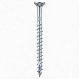 100 Vis De Construction À Tête Large Ct 08050 - 8X50 mm T40 Zingué Blanc - D-Work