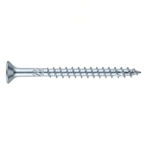 100 Vis De Construction À Tête Large Ct 08060 - 8X60 mm T40 Zingué Blanc - D-Work