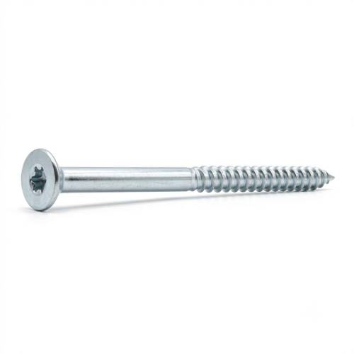 50 Vis De Construction À Tête Large Ct 08300 - 8X300 mm T40 Zingué Blanc - D-Work