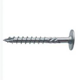 50 Vis de Construction Tête Large 8x380 mm - Zingué Blanc T40 - D-Work