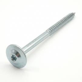 50 Vis De Construction À Tête Large Ct 10180 - 10X180 mm T40 Zingué Blanc - D-Work