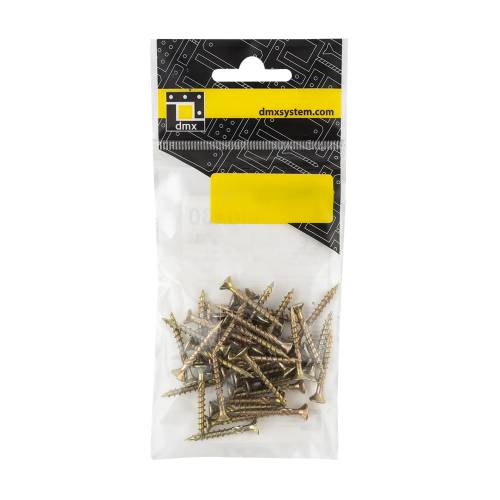 10 Vis à Tête Fraisée 3,5x30 mm - Acier - Lot de 10 - D-Work