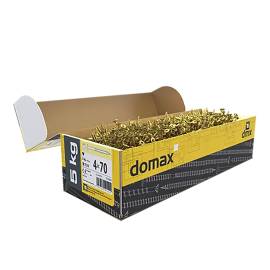 5 Vis de Construction à Tête Fraisée 4x80 mm - Boîte 5 kg ~1255 pcs - Acier Zingué - Fixation Fiable - D-Work