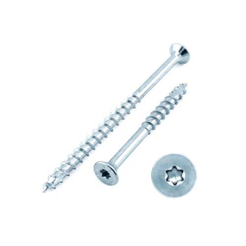5 Vis de Construction à Tête Fraisée 4,5x80 mm - Boîte 5 kg - Acier Zingué - D-Work