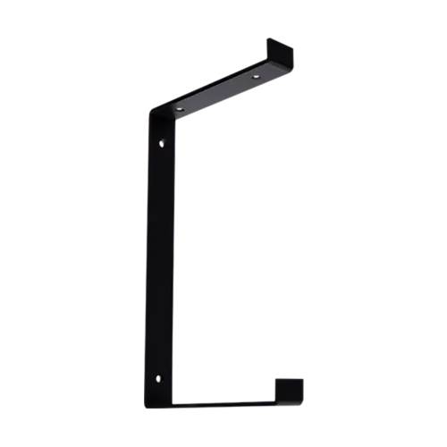 4 Équerres d’Étagère C 213x368x5 mm - Noir - Fixation Solide - D-Work