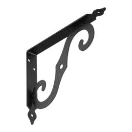 10 Équerres D'Étagère C Wfr 200 - 200X150X2.5 mm Noir - D-Work