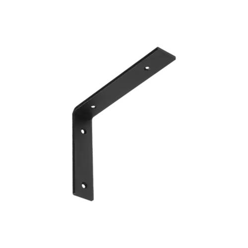 10 Équerres d’Étagère C 209x159x40x6 mm - Acier Noir - Fixation Solide - D-Work