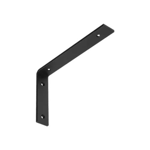 10 Équerres d’Étagère C 260x159x40x6 mm - Acier Noir - Fixation Solide - D-Work