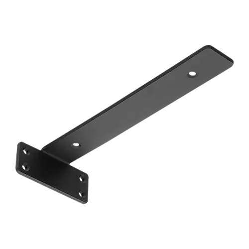 10 Équerres d’Étagère C 250x100x40x5 mm - Acier Noir - Fixation Solide - D-Work