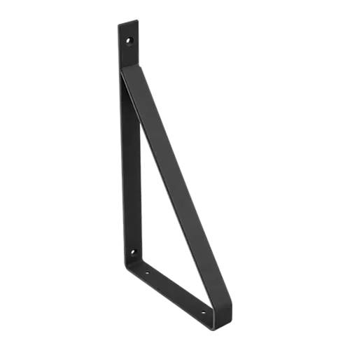 10 Équerres d’Étagère C 163x300x25x4 mm - Acier Noir - Fixation Solide - D-Work