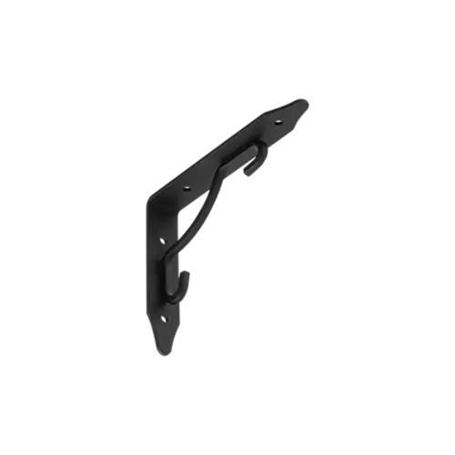 10 Équerres d’Étagère C 140x110x25x3 mm - Acier Noir - Fixation Solide - D-Work