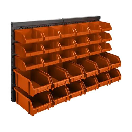 3 Bacs De Rangement Garage - Kit De 30 Pièces Pgp 1 - 2X635X380 - D-Work