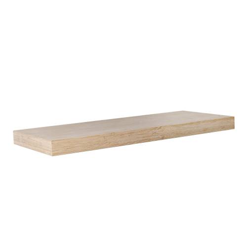 3 Étagères Murales Flottantes 600x235 mm - Placage Bambou Naturel - Design Élégant et Durable - D-Work