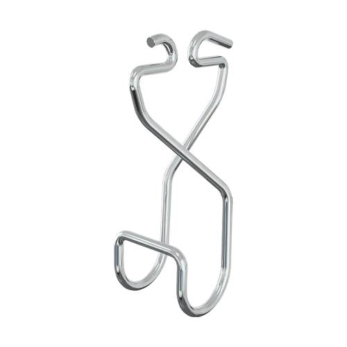 10 Supports Doubles Pour Barre De Penderie Integri Zinc Argenté Arwg - 110X74 mm - D-Work