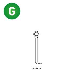 4 000 Finettes Brads Galvanisés en Bande D. 1,4/1,6/2,8 x L. 30 mm – Galvanisés, Résistants à la Corrosion – Fixation - ALSAFIX
