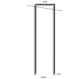 1 450 Agrafes WP-120 – 27 x 120 mm, D. 2,03 mm – Inox – Fixation Sécurisée et Durable - ALSAFIX