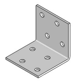 Équerre Sans Renfort - 40x40x40x2.0 mm - D-Work