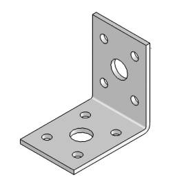 Équerre Sans Renfort - 50x50x35x2.5 mm - D-Work