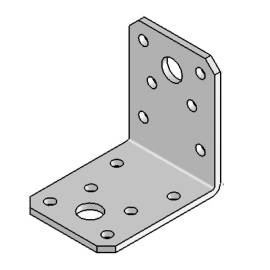 Équerre sans Renfort 60 x 60 x 45 mm – Acier, Épaisseur 3 mm – Fixation Solide et Précise - ALSAFIX