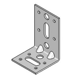 Équerre avec Renforts - 85x55x55x1.5 mm - D-Work