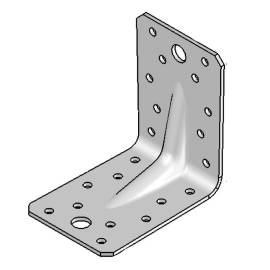Équerre Inox avec Renforts - 90x90x65x2.5 mm - D-Work