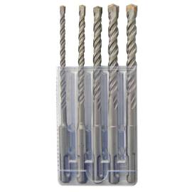 Coffret de 5 Forets Béton 2 Taillants Sds+ 5, 6, 8, 10, 12x160 mm - D-Work