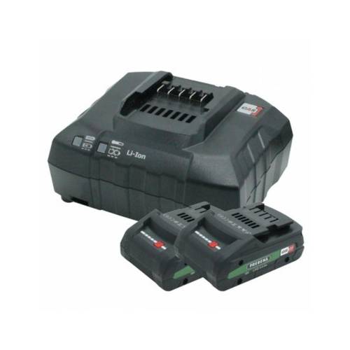 Set de 2 Batteries 18V 4,0Ah LIHD + Chargeur – Performance Élevée – Idéal pour Outils Électroportatifs - ALSAFIX