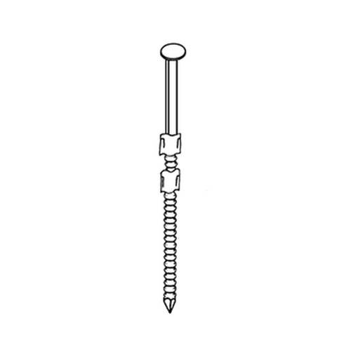 Pack de 2 Pointes Annelées INOX Tête Bombée 20° D. 2,9 x 65 mm – 2 Cartouches de Gaz Rouge GAZ0010 – Fixation Sécurisé - ALSAFIX