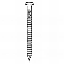 Pack de 2 Pointes d'Ancrage Annelées Galvanisées 40 x L. 50 mm – 200 pièces + 2 Cartouches de Gaz Rouge – Fixation Séc - ALSAFIX
